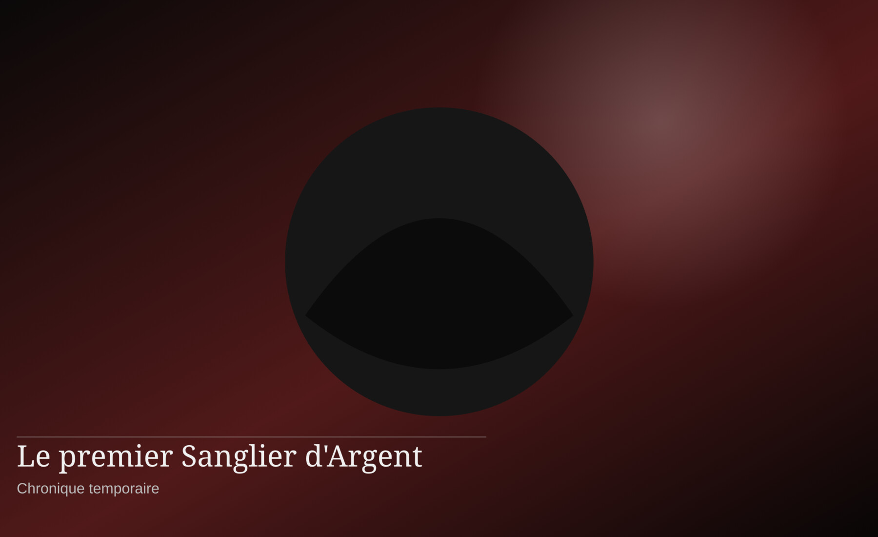Le premier Sanglier d'Argent