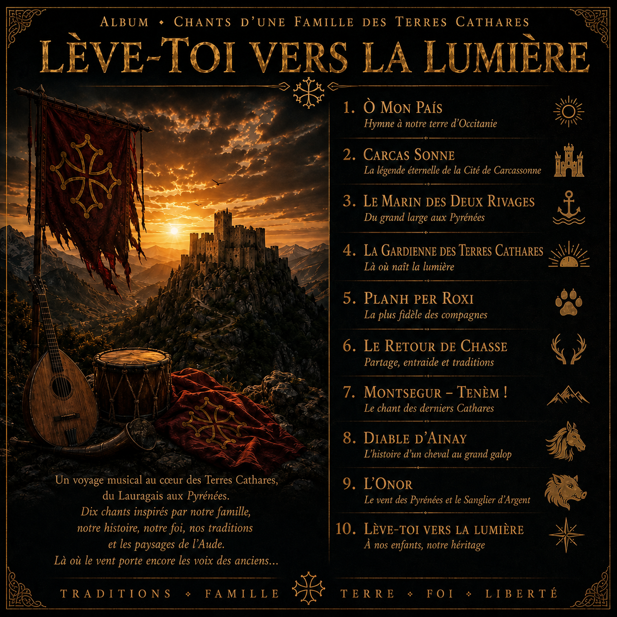 Quatrième de couverture de l’album Lève-toi vers la lumière